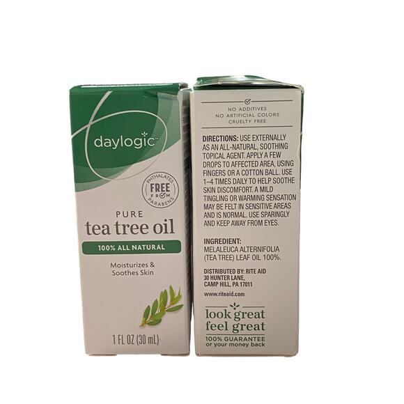 2 bottles of Daylogic Pure Tea Tree Oil 100% all natural 1 fl oz each bottle - Picture 3 of 3